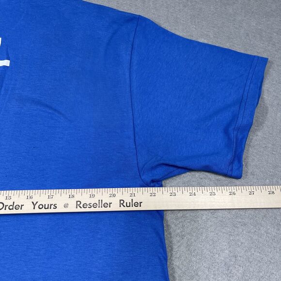 Los Angeles Dodgers Shirt Mens Large Blue Baseball Ball Boy Sideline Game Day - Picture 9 of 10